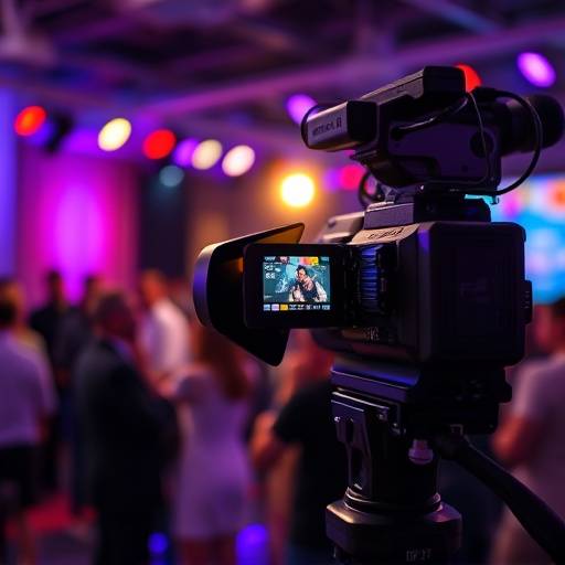 Ícone de câmera filmando um evento.
