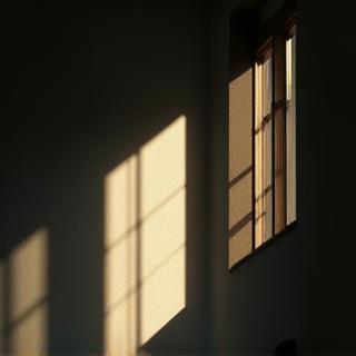 Composição abstrata de luz natural atravessando janelas